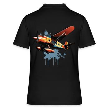 Modèle Avion Pilote Avion Hobby Design - Polo Femme - noir - Dos - Ailine (174cm)