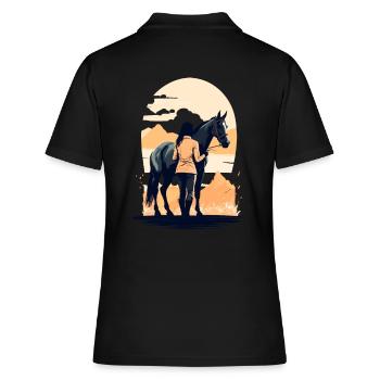 Cavalier Esthétique Iconic Streetwear - Polo Femme - noir - Dos - Ailine (174cm)
