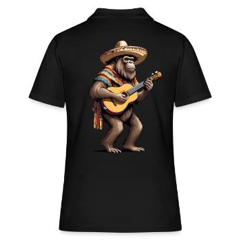 Bigfoot Mexicain Mariachi Guitariste Fiesta - Polo Femme - noir - Dos - Ailine (174cm)