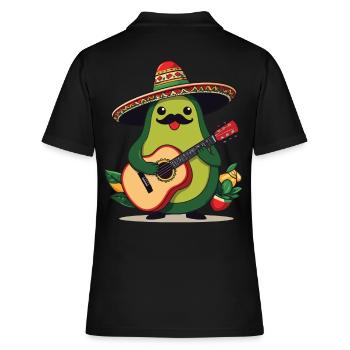 Avocat Mexicain Mariachi Guitariste - Polo Femme - noir - Dos - Ailine (174cm)