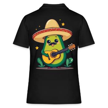 Avocat Mexicain Mariachi Guitare Fiesta - Polo Femme - noir - Dos - Ailine (174cm)