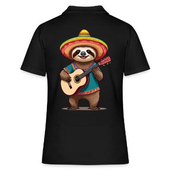 Paresseux Mariachi Mexique Guitare Fiesta - Polo Femme - noir - Dos - Ailine (174cm)
