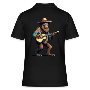 Bigfoot Mexicain Mariachi Guitariste Fiesta - Polo Femme - noir - Dos - Ailine (174cm)