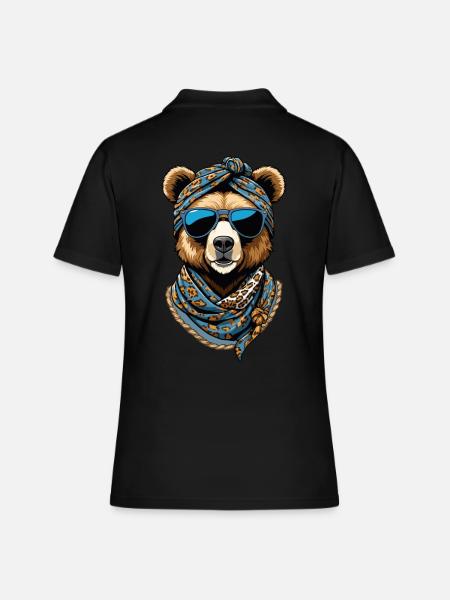 Funny Mama Bear Mother Bear Bear Lover - Women's Polo Shirt - black