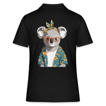Drôle Koala Maman Mignon Koala Ours Amour - Polo Femme - noir - Dos - Ailine (174cm)