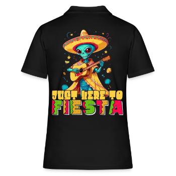 Ici pour Fiesta drôle de dicton mexicain - Polo Femme - noir - Dos - Ailine (174cm)