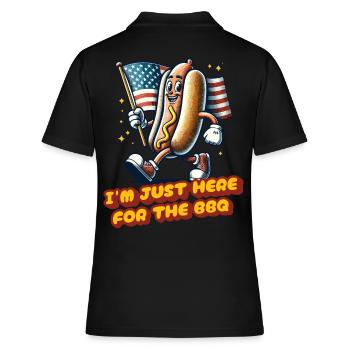 Ici pour le barbecue du 4 juillet Memorial Day Independence - Polo Femme - noir - Dos - Ailine (174cm)
