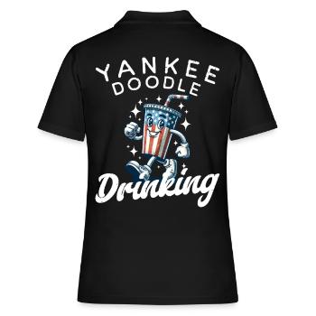 Yankee Doodle buvant le 4 juillet - Polo Femme - noir - Dos - Ailine (174cm)