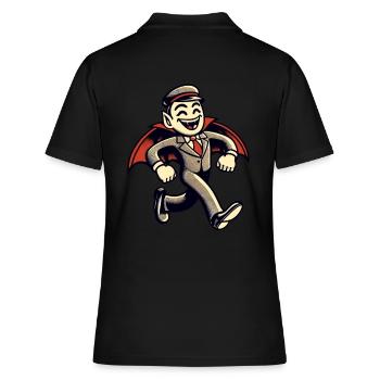 Rétro Vintage Style Halloween Vampire Costume Décoration - Polo Femme - noir - Dos - Ailine (174cm)