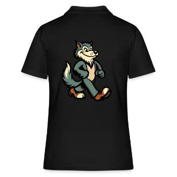 Rétro Vintage Style Halloween Loup-Garou Costume Décoration - Polo Femme - noir - Dos - Ailine (174cm)