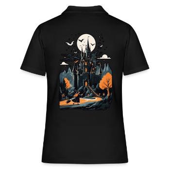 Château hanté effrayant Château hanté magique - Polo Femme - noir - Dos - Ailine (174cm)