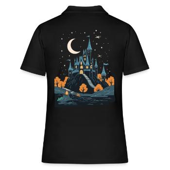 Château hanté effrayant Château hanté magique - Polo Femme - noir - Dos - Ailine (174cm)