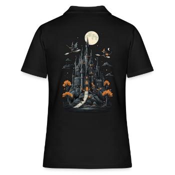 Château hanté effrayant Château hanté magique - Polo Femme - noir - Dos - Ailine (174cm)