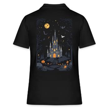 Château hanté effrayant Château hanté magique - Polo Femme - noir - Dos - Ailine (174cm)