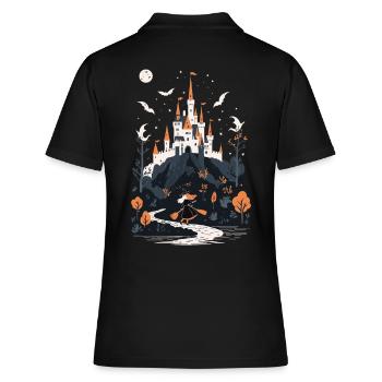 Château hanté effrayant Château hanté magique - Polo Femme - noir - Dos - Ailine (174cm)