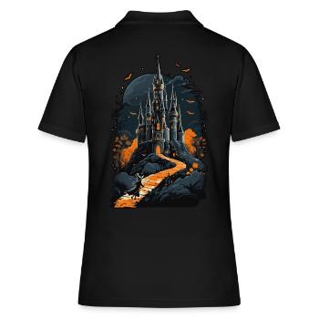 Château hanté effrayant Château hanté magique - Polo Femme - noir - Dos - Ailine (174cm)