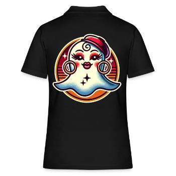 Drôle Glamour Ghoul Flashy Halloween Fille - Polo Femme - noir - Dos - Ailine (174cm)