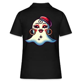 Drôle Glamour Goule Flashy Halloween - Polo Femme - noir - Dos - Ailine (174cm)