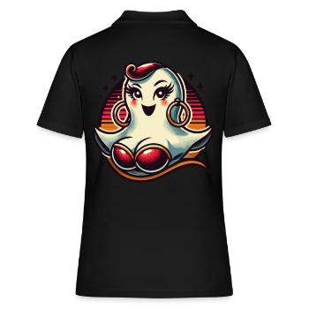 Drôle Glamour Goule Flashy Halloween - Polo Femme - noir - Dos - Ailine (174cm)