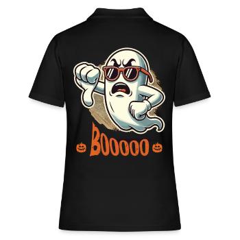 Booing fantôme Drôle Halloween Ghost Design - Polo Femme - noir - Dos - Ailine (174cm)