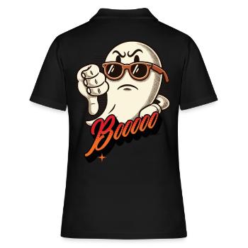 Booing Ghost Drôle Ghost Design - Polo Femme - noir - Dos - Ailine (174cm)