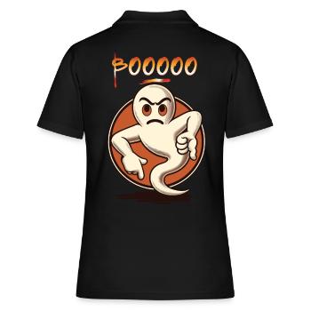Booing Ghost Drôle Ghost Design Jeu de Mots - Polo Femme - noir - Dos - Ailine (174cm)