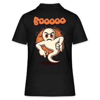 Booing Ghost Drôle Ghost Design Jeu de Mots - Polo Femme - noir - Dos - Ailine (174cm)