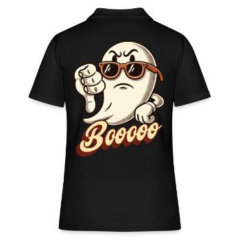 Booing Ghost Drôle Ghost Design - Polo Femme - noir - Dos - Ailine (174cm)