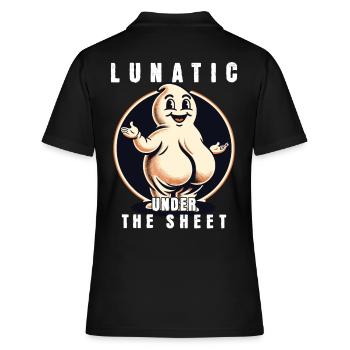 Lustiges Gespenster Design Last Minute Kostüm - Frauen Polo Shirt - Schwarz - Hinten - Ailine (174cm)