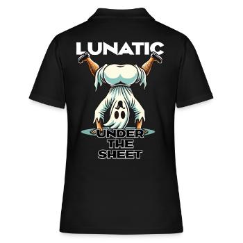 Lunatique sous feuille drôle Ghost Design - Polo Femme - noir - Dos - Ailine (174cm)