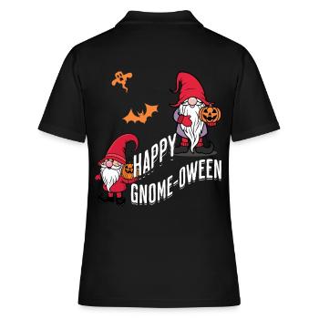Happy Gnome-Oween Last Minute Kostüm - Frauen Polo Shirt - Schwarz - Hinten - Ailine (174cm)