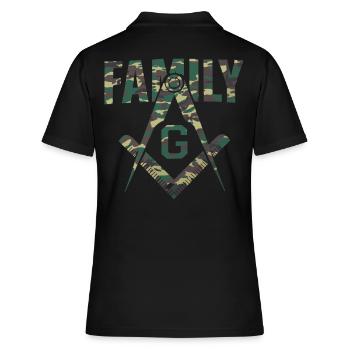 Maçon Maçonnique Camo Famille Franc-Maçon - Polo Femme - noir - Dos - Ailine (174cm)