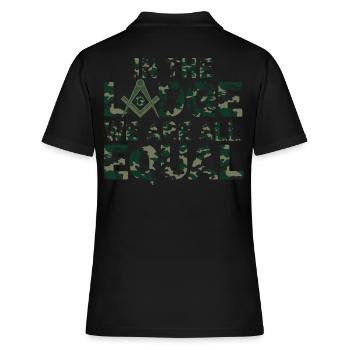 Maçon Maçon Maçon Camo Franc-maçon - Polo Femme - noir - Dos - Ailine (174cm)