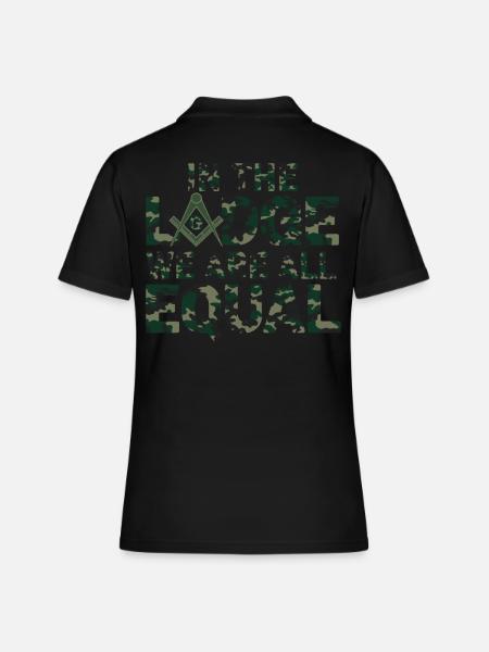 Maçon Maçon Maçon Camo Franc-maçon - Polo Femme - noir