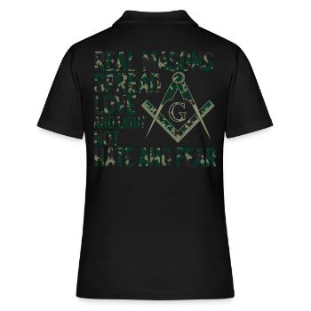 Maçon Maçon Maçon Camo Franc-maçon - Polo Femme - noir - Dos - Ailine (174cm)