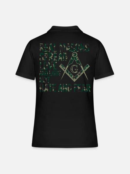 Maçon Maçon Maçon Camo Franc-maçon - Polo Femme - noir
