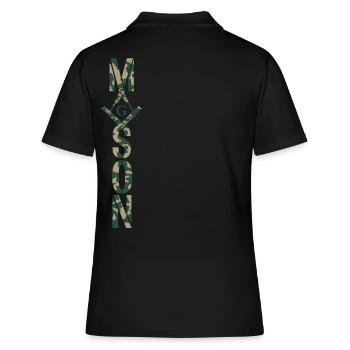 Maçon Camo Franc-maçon Maçon - Polo Femme - noir - Dos - Ailine (174cm)