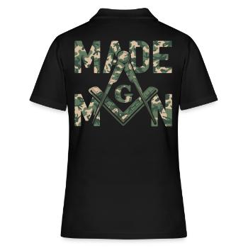 Fait Homme Maçon Maçon Maçon Camo Franc-maçon - Polo Femme - noir - Dos - Ailine (174cm)