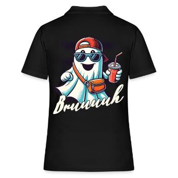 Unheimliches Halloween Gespenst Bruh - Frauen Polo Shirt - Schwarz - Hinten - Ailine (174cm)