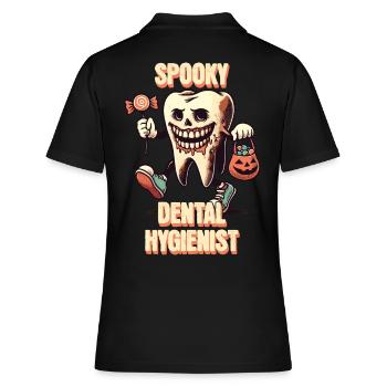 Aventure dentaire effrayante d’Halloween - Polo Femme - noir - Dos - Ailine (174cm)