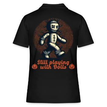 Poupée vaudou Creepy Party Design - Polo Femme - noir - Dos - Ailine (174cm)