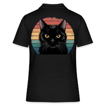 Chat noir - Polo Femme - noir - Dos - Ailine (174cm)