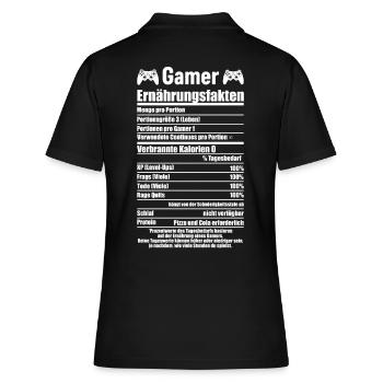 Gamer Gaming Zocken Zocker - Polo Femme - noir - Dos - Ailine (174cm)