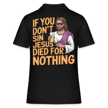 Christ Reformed Christian God Theology - Women's Polo Shirt - black - Back - Ailine (174cm)
