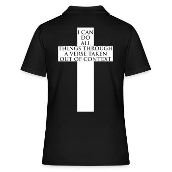 Christ Réformé Chrétien Dieu Théologie - Polo Femme - noir - Dos - Ailine (174cm)