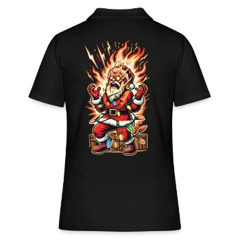 Santa Claus gets electrocuted catastrophe - Women's Polo Shirt - black - Back - Ailine (174cm)