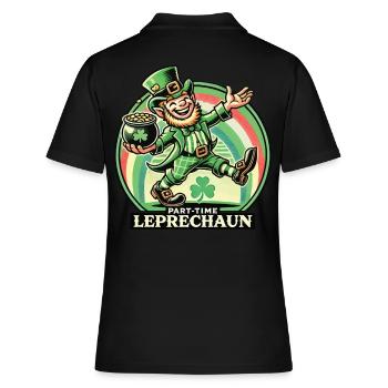 Leprechaun à temps partiel Fête de la Saint-Patrick - Polo Femme - noir - Dos - Ailine (174cm)