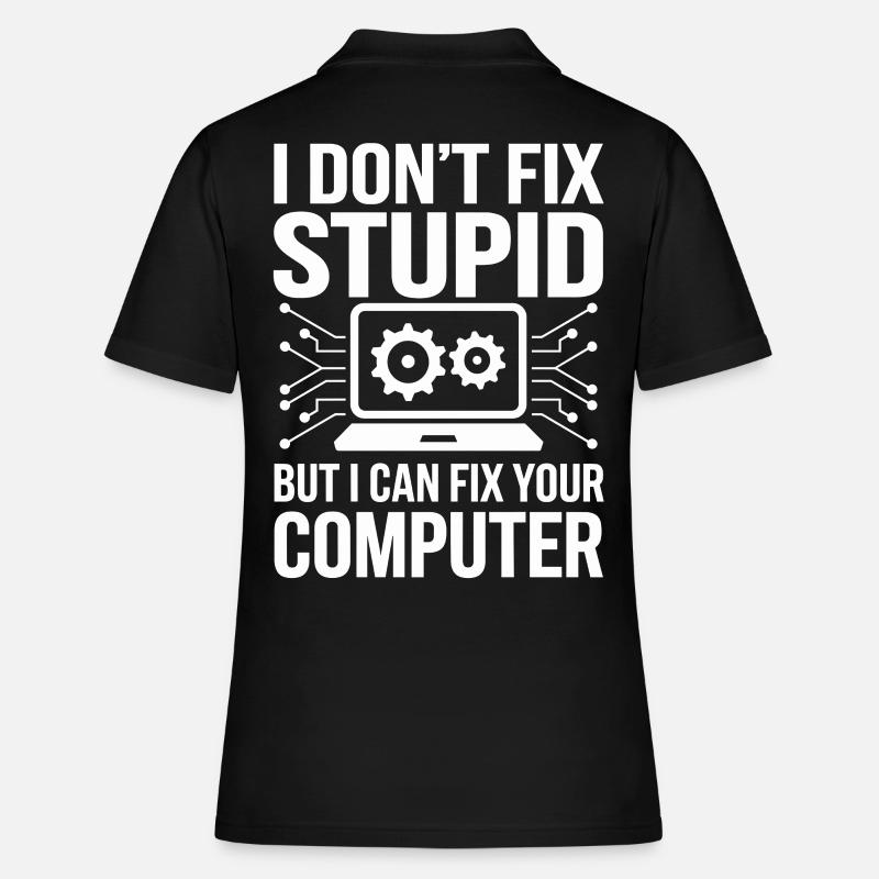 Administrator Support Nerd Computer Tech - Women's Polo Shirt - black