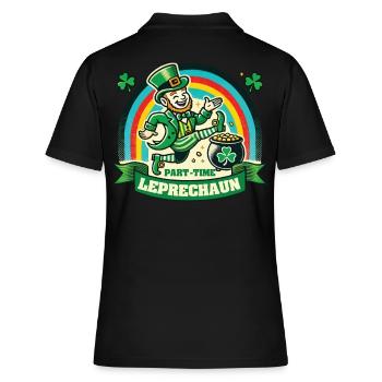Leprechaun à temps partiel Saint-Patrick Arc-en-ciel - Polo Femme - noir - Dos - Ailine (174cm)