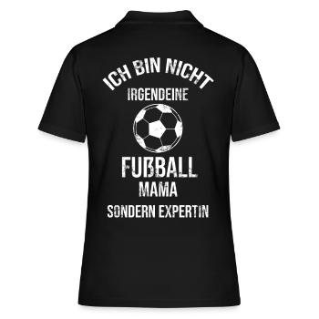 Fußball Mama Fußballmama Mutter Fussball Fußballer - Frauen Polo Shirt - Schwarz - Hinten - Ailine (174cm)
